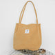 Solid Corduroy Shoulder Bags