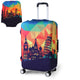 Thicker Blue City Luggage Cover Suitcase