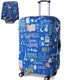 Thicker Blue City Luggage Cover Suitcase