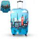 Thicker Blue City Luggage Cover Suitcase