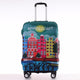 Thicker Blue City Luggage Cover Suitcase